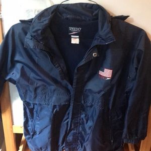 Kids Speedo jacket with hood Navy